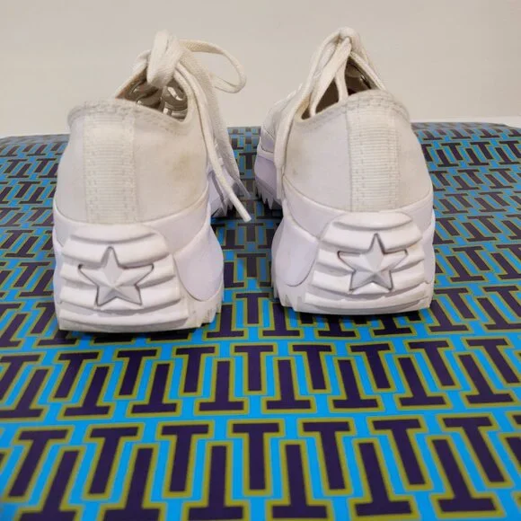 CONVERSE Platform White Canvas Sneaker Size 8.5 - Picture 7 of 12